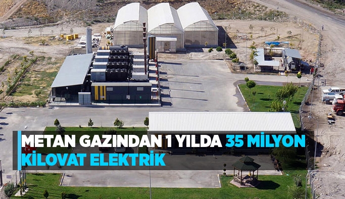 Metan gazından 1 yılda 35 milyon kilovat elektrik