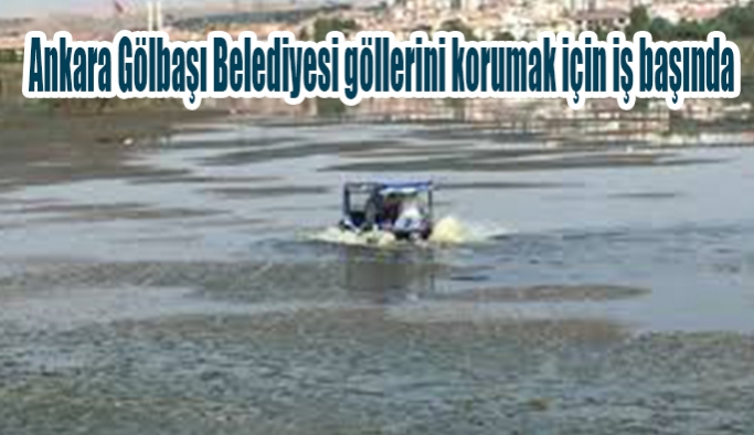 Ankara Gölbaşı Belediyesi göllerini korumak için iş başında