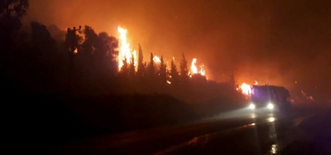 İzmir Menderes'te yangın: Yol kapatıldı, oteller tahliye ediliyor