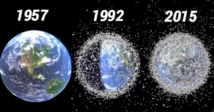 Uzayda oluşan çöp birikintisi uydulara zarar verebilir