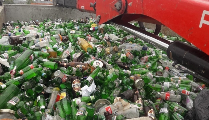 Bergama'da 5 ayda 22 ton atık cam toplandı
