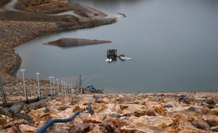 Sivas’taki 4 Eylül Barajı’nda su seviyesi yüzde 4’e düştü