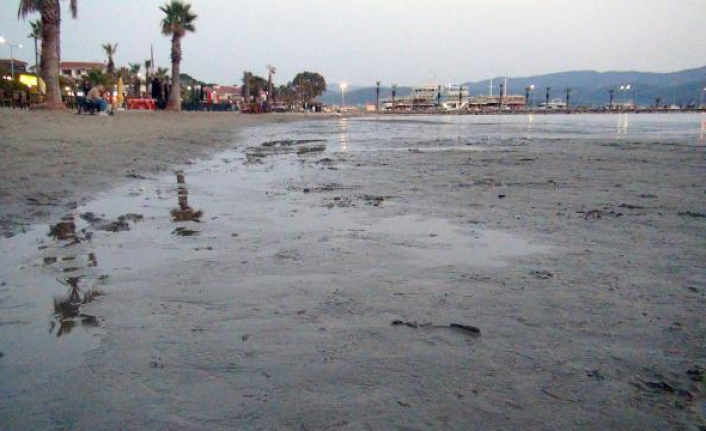 Muğla'da süper gelgit: Deniz suyu 50 metre çekildi