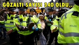 Londra'daki çevreci işgal eyleminde gözaltı sayısı 340 oldu.