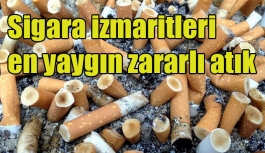 Sigara izmaritleri en yaygın zararlı atık