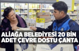 Aliağa Belediyesi 20 bin adet çevre dostu çanta...