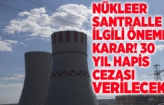 Nükleer santralle ilgili önemli karar! 30 yıl hapis...