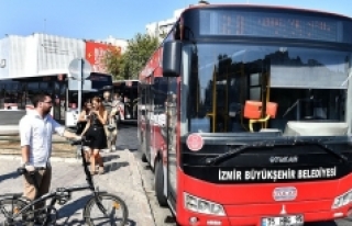 İzmir'de katlanır bisikletler otobüsleri kullanabilecek