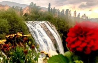 Doğa harikası Tortum Şelalesi yarım milyon turiste...