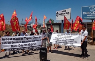 Aliağa'da 'asbestli gemi' protestosu:...