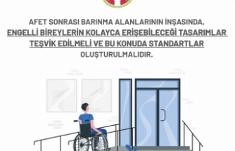 Afet Sonrası Barınma Alanlarının İnşasında Engelli Bireylerin Kolayca Erişebileceği Tasarımlar Teşvik Edilmeli Ve Bu Konuda Standartlar Oluşturulmalıdır!